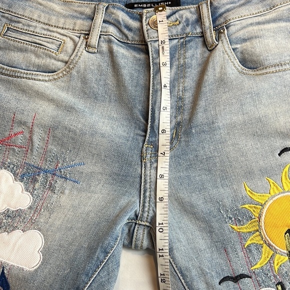 Embellished Embellish desert graphic Denim Indio Denim Light Blue SZ 30 - Picture 11 of 15